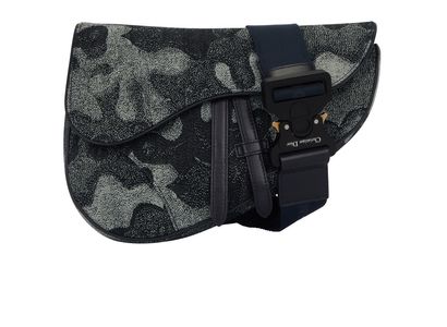 Dior x Peter Doig Denim Saddle Bag, front view